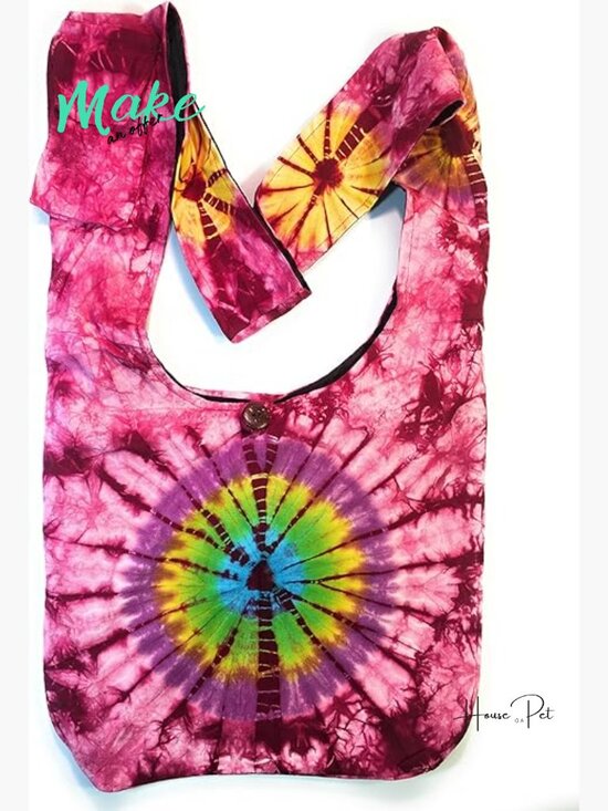Handbags - Tie Dye Crossbody Shoulder Hippie Handbag Purse Cotton Sling Bag